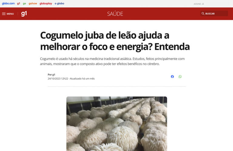 Matérias – Juba de Leão – FungihouseJuba de Leão – G1