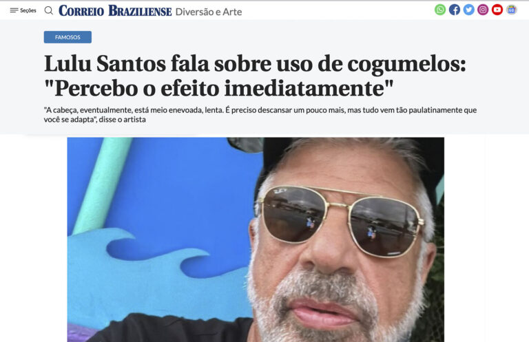 Matérias – Juba de Leão – FungihouseLulu Santos – Correio Braziliense
